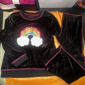 Girls Betsy Johnson Velvet Matching Set